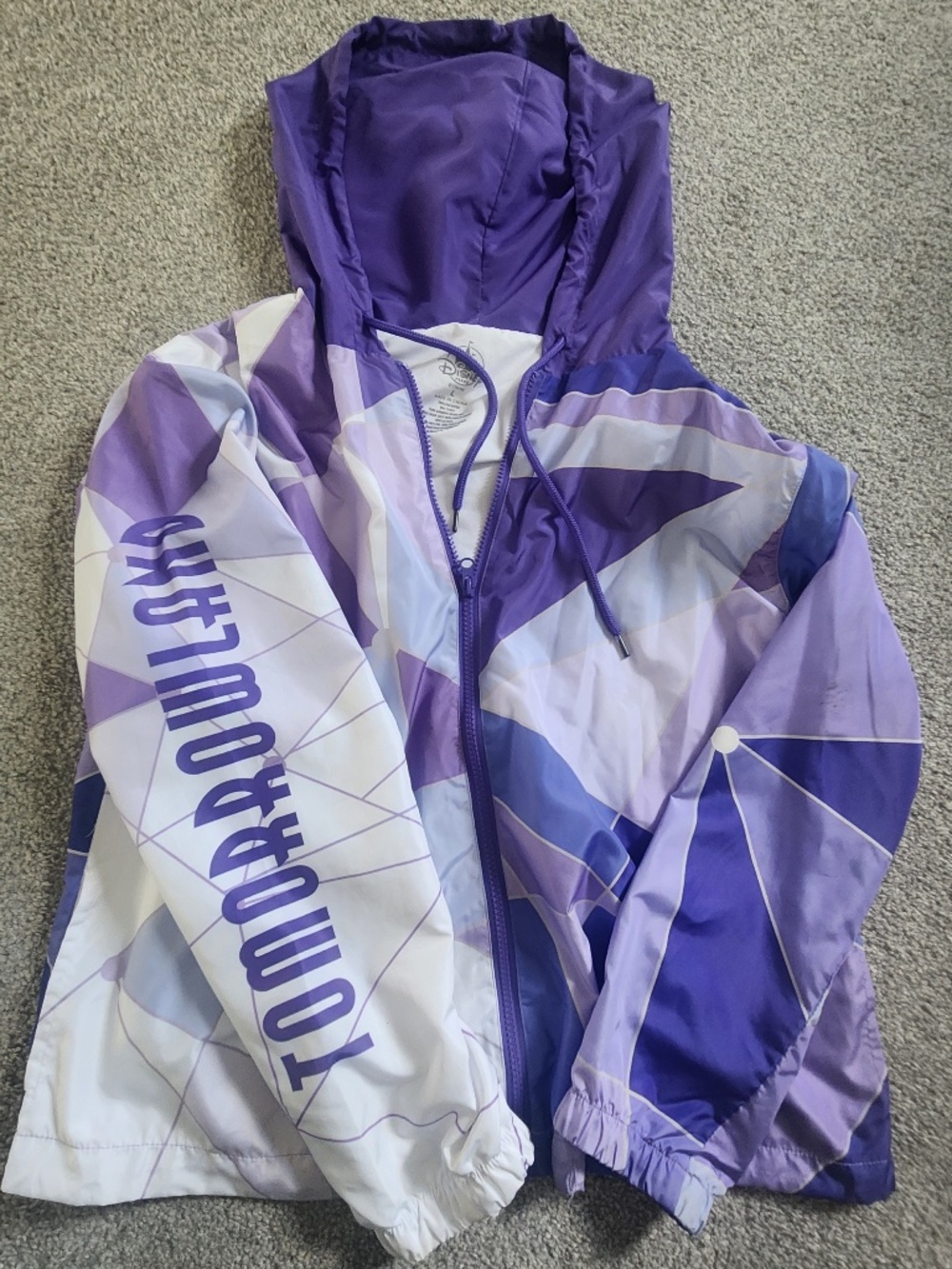 Magic Kingdom Tomorrowland Purple Wall Windbreaker Jacket